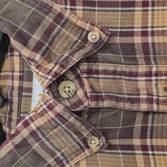 Carhartt Men's XL Brown Plaid Flannel w/Chest Poackets - Picture 5 of 11